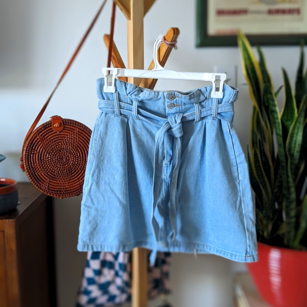 Paperbag Jean skirt F21